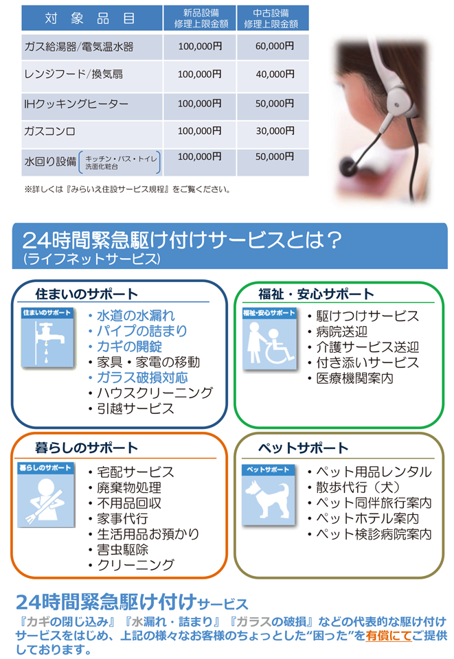 住宅設備修理保証